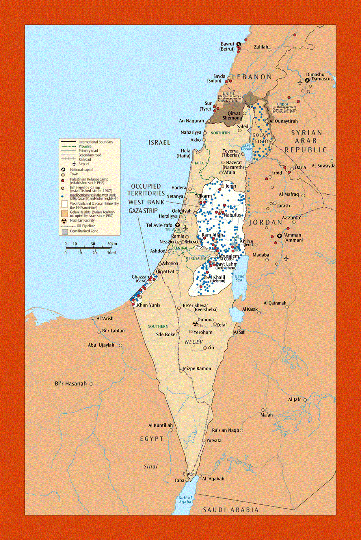 Map of Israel and the occupied territories | Maps of Israel | Maps of ...