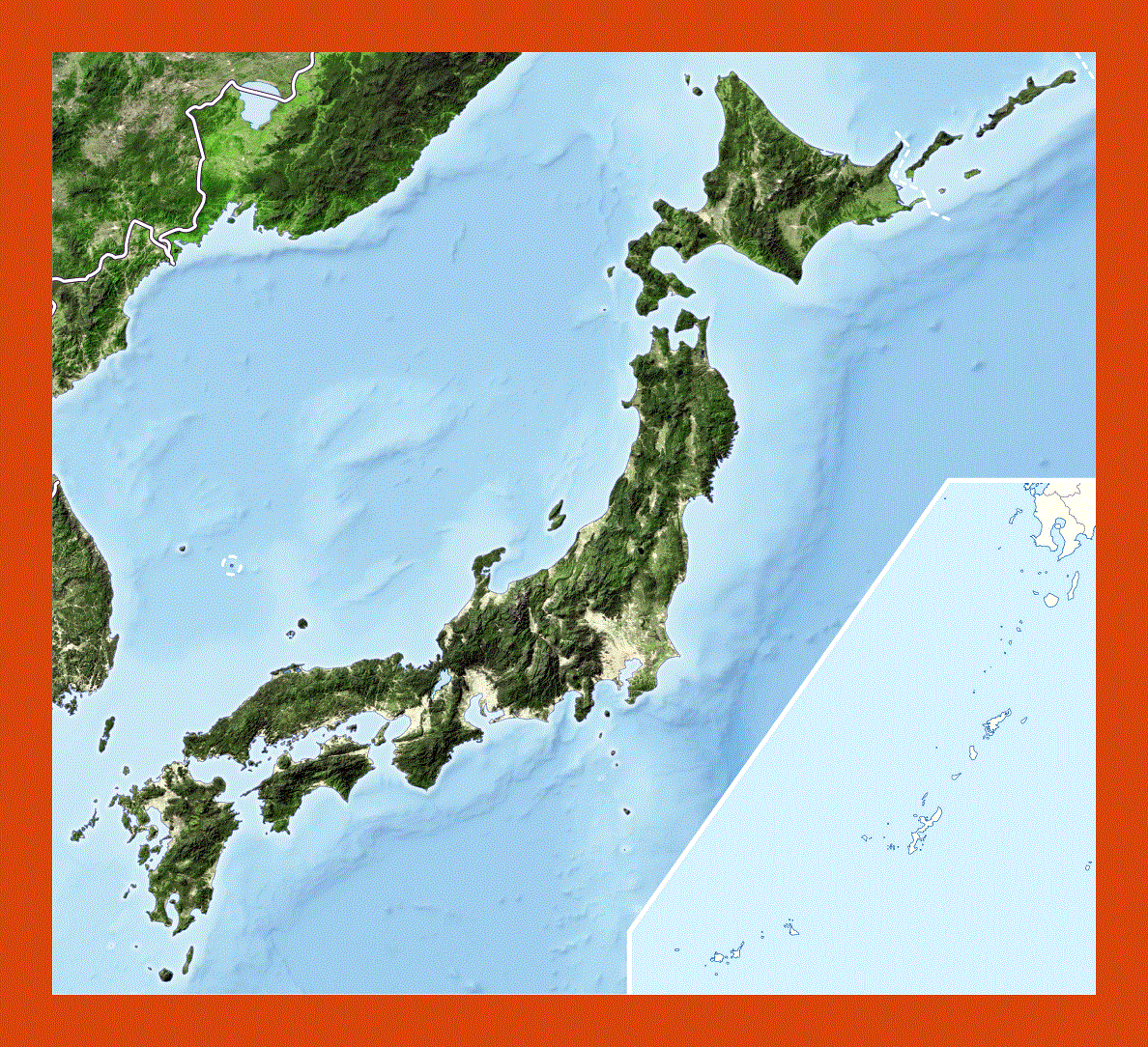 Satellite image of Japan | Maps of Japan | Maps of Asia | GIF map ...