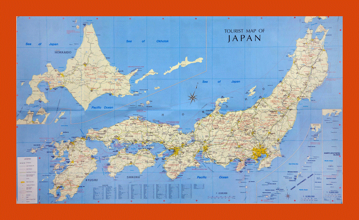 Tourist map of Japan