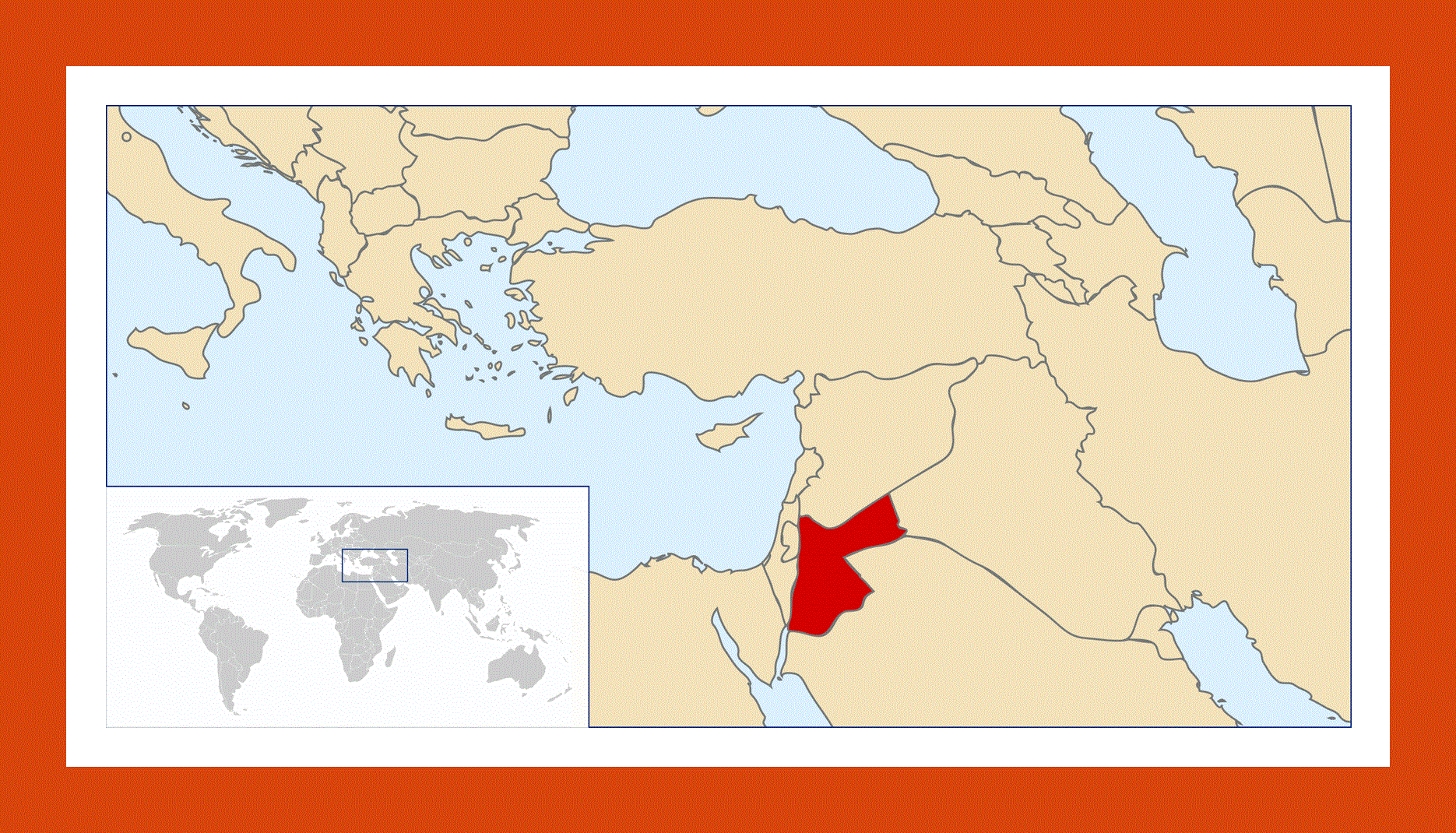 jordan location on world map