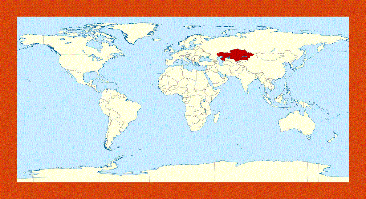 Location map of Kazakhstan