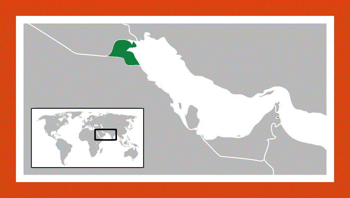 Location map of Kuwait