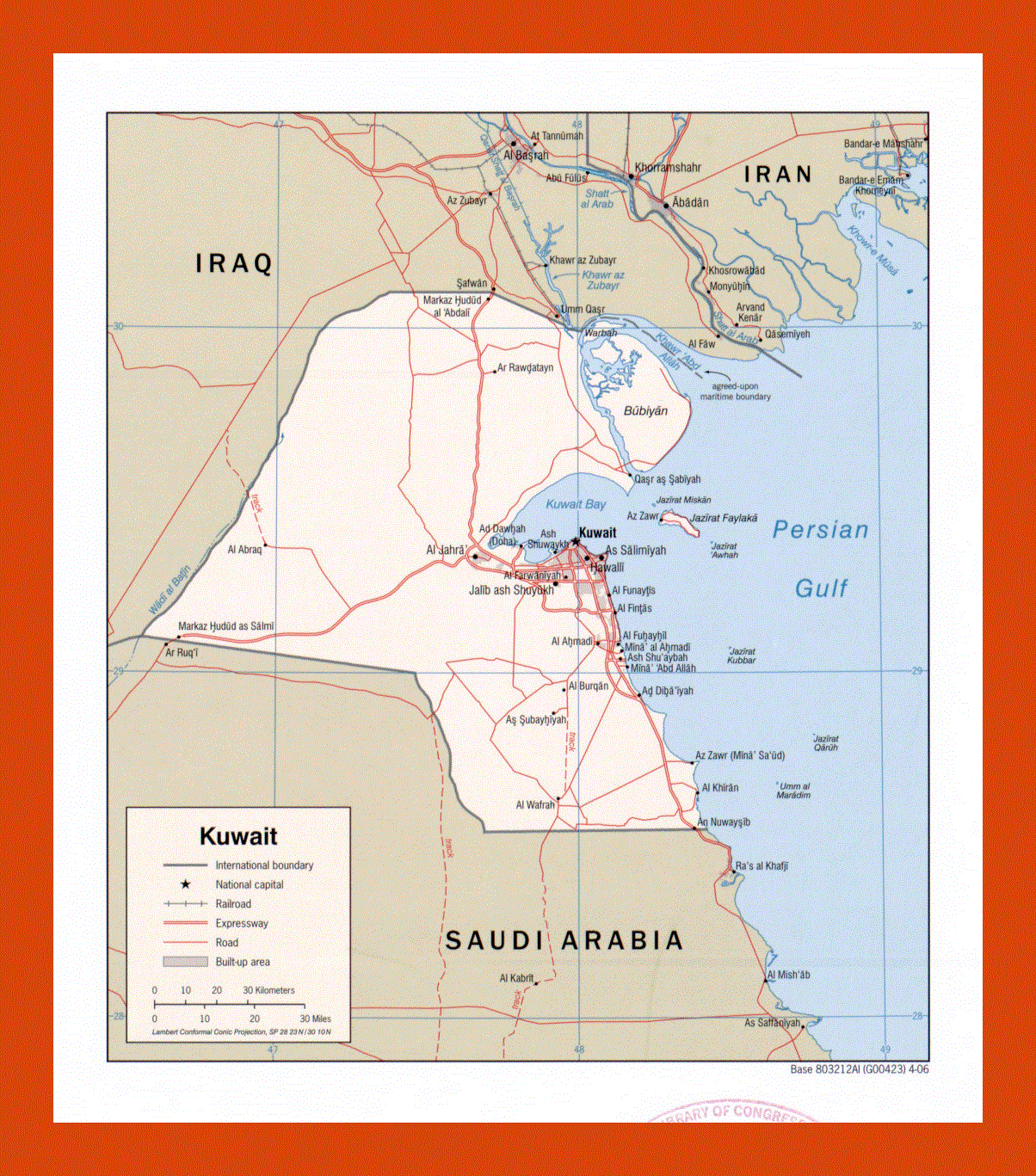 Political map of Kuwait - 2006