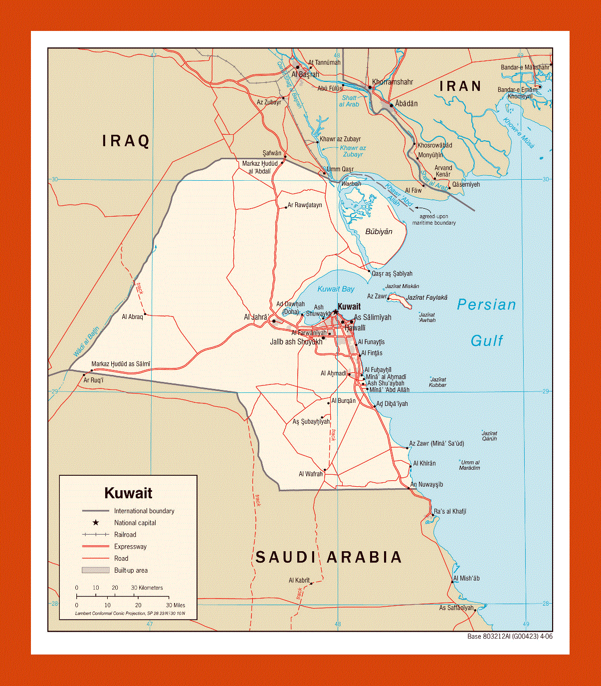 Political map of Kuwait - 2006