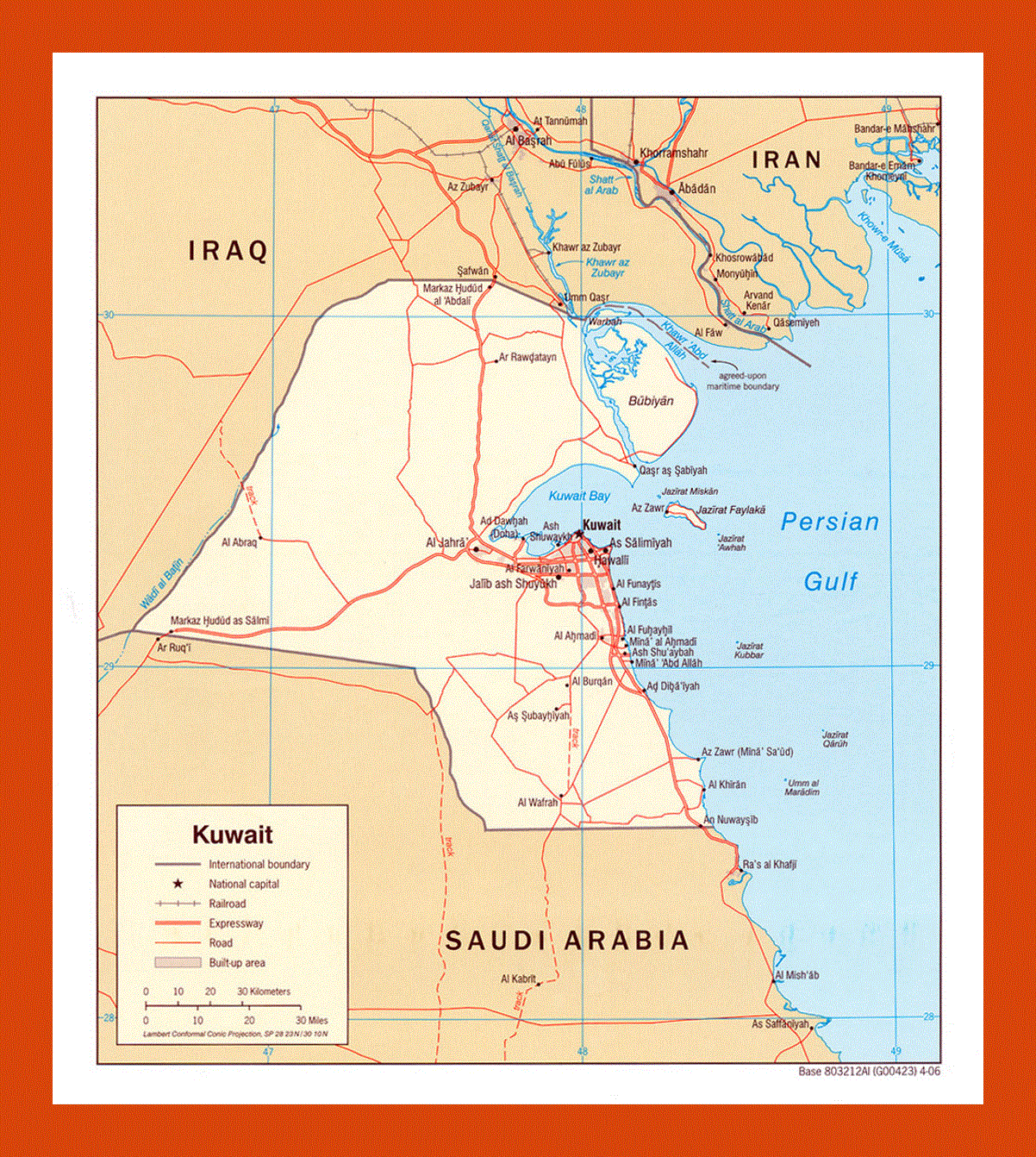 Political map of Kuwait - 2006