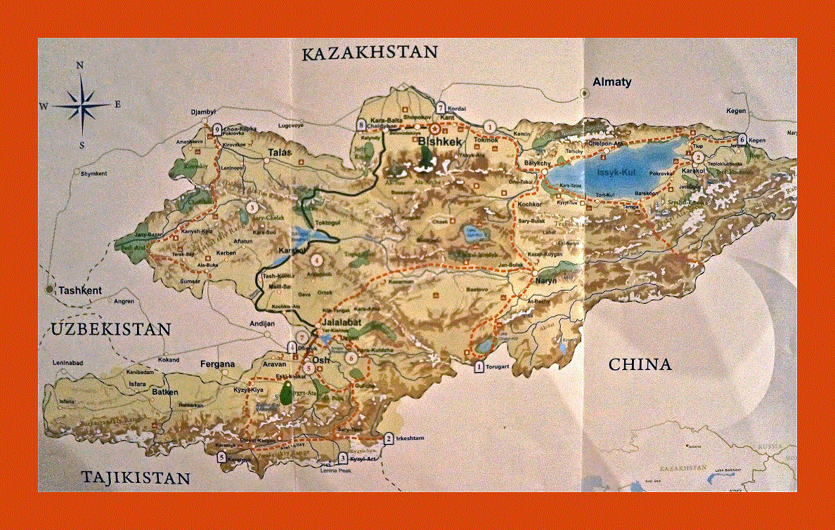 Map of Kyrgyzstan