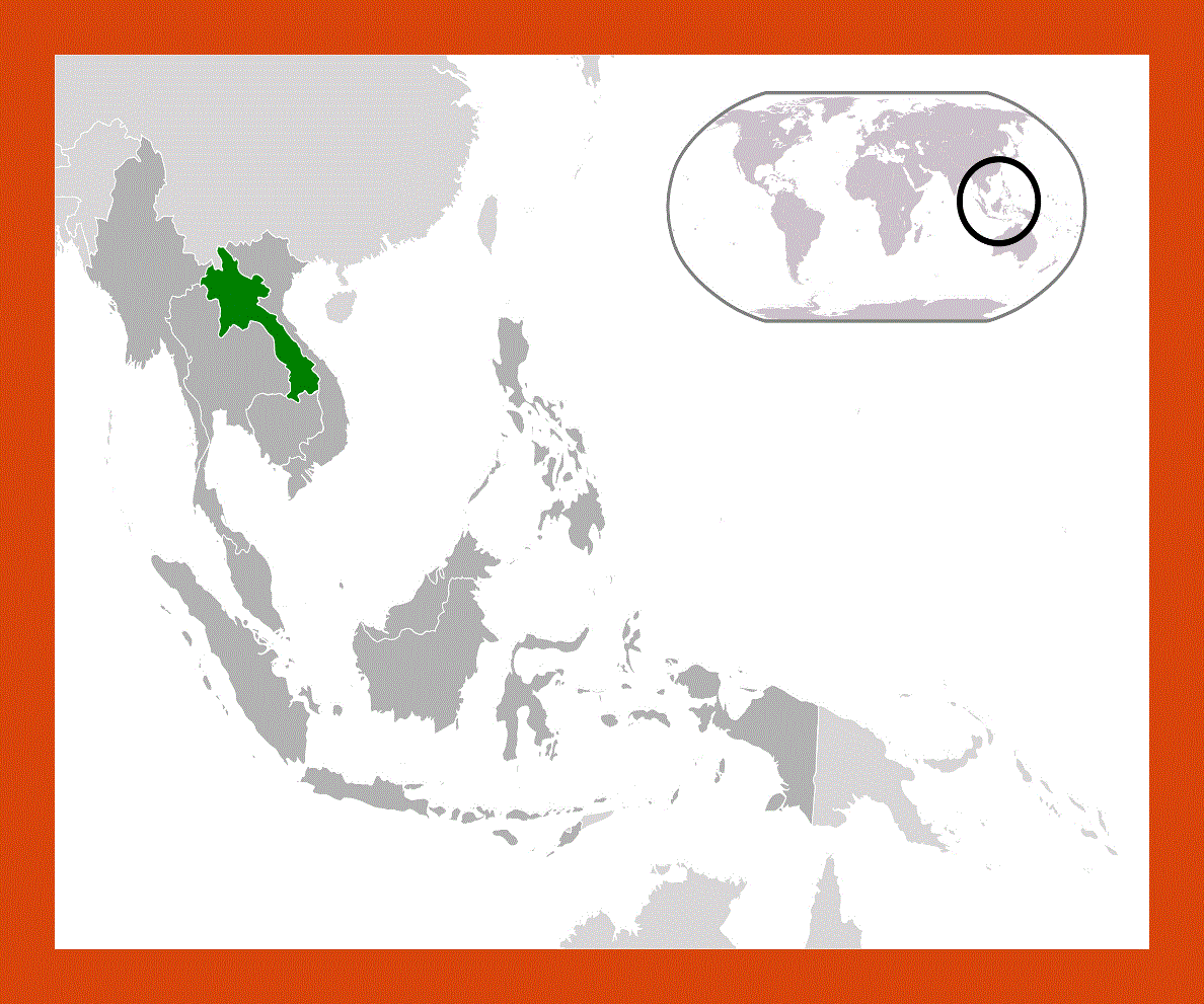 Location map of Laos