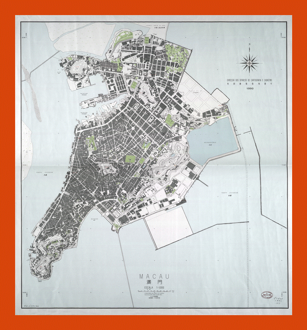 General map of Macau - 1990