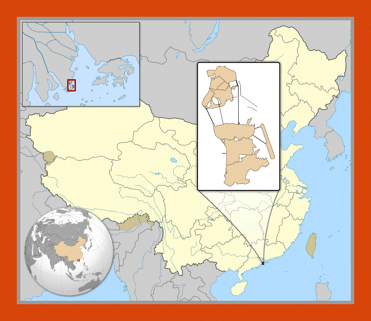 Location map of Macau