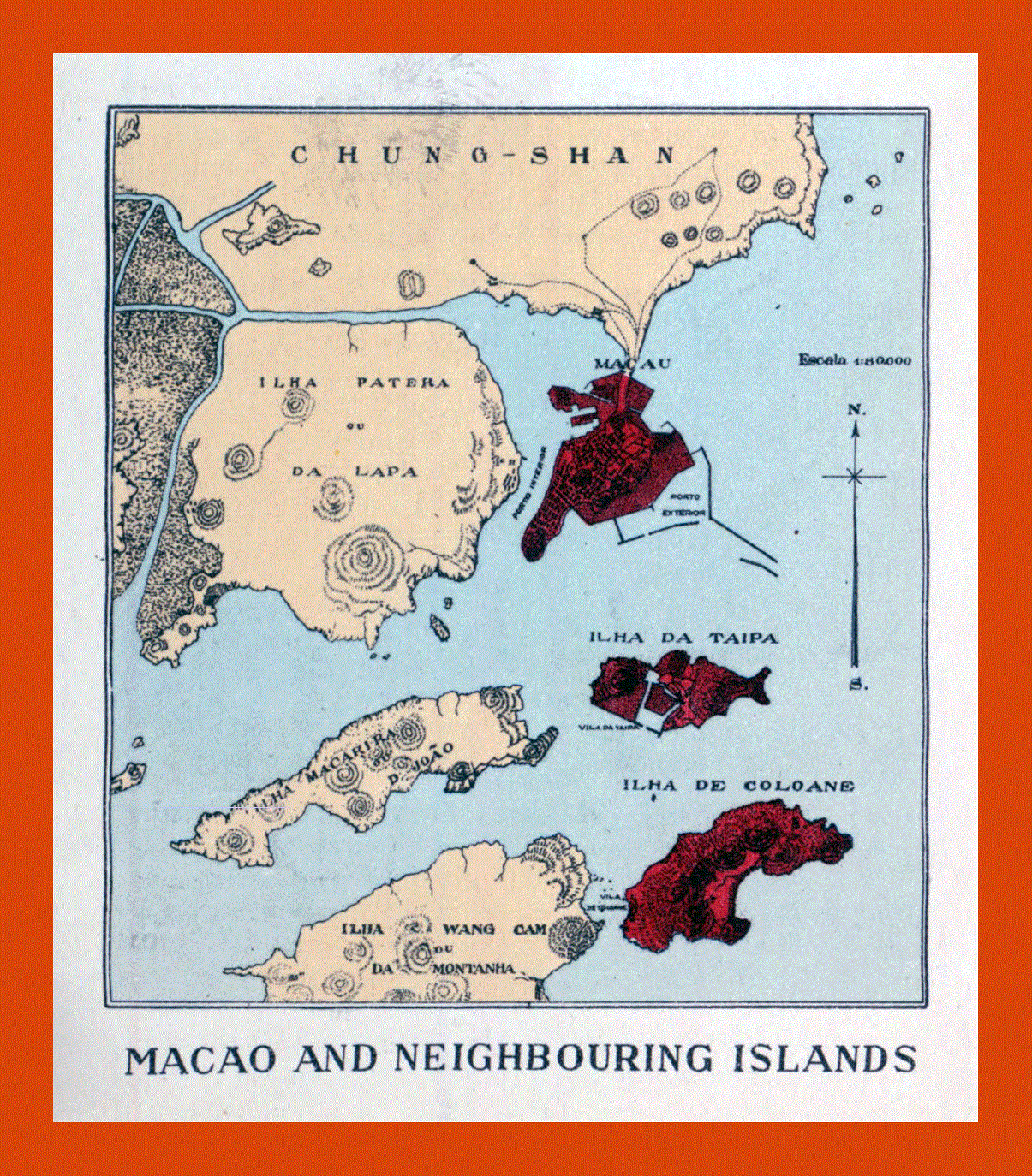 Map of Macau and neighbouring islands