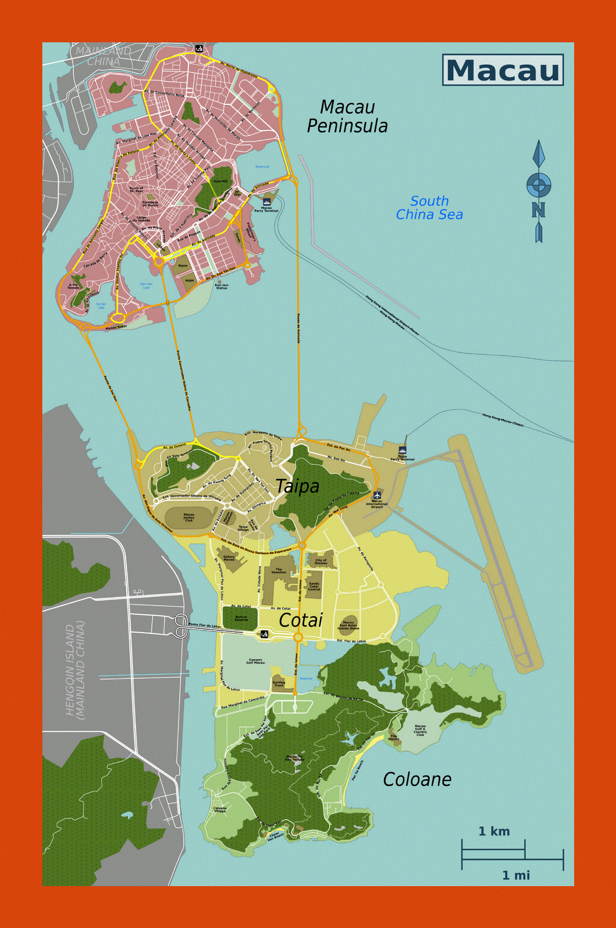 Map of Macau