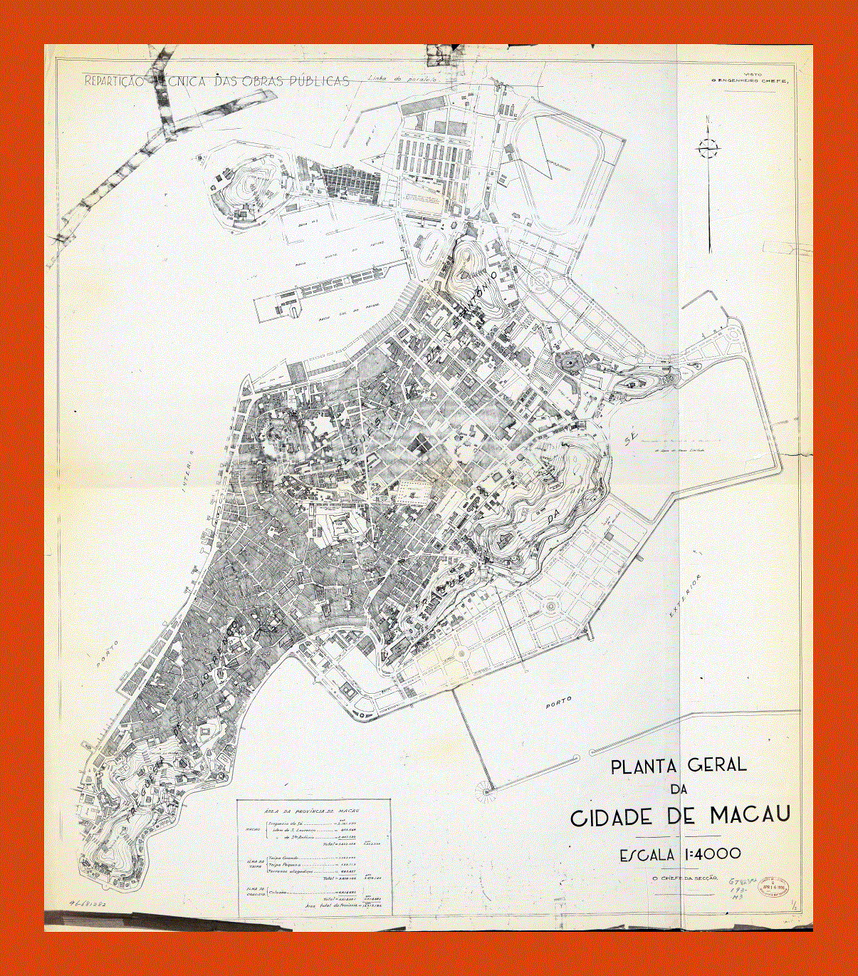Old general map of Macau - 193x