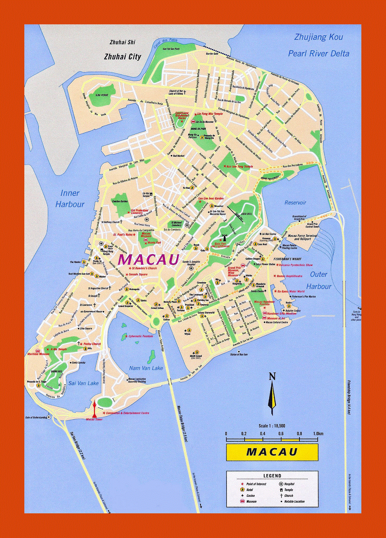 Tourist map of Macau