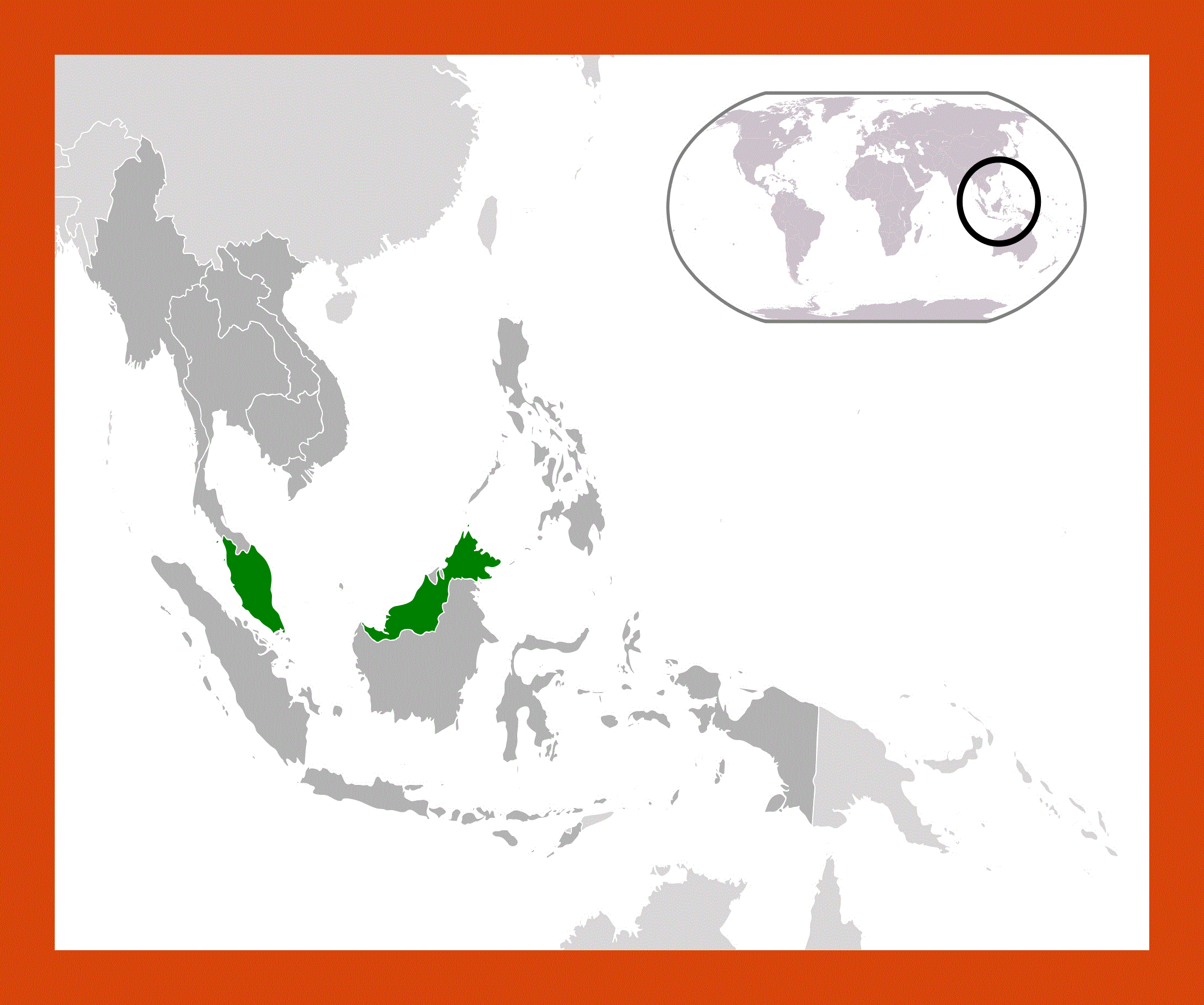 Malaysia In The World Map