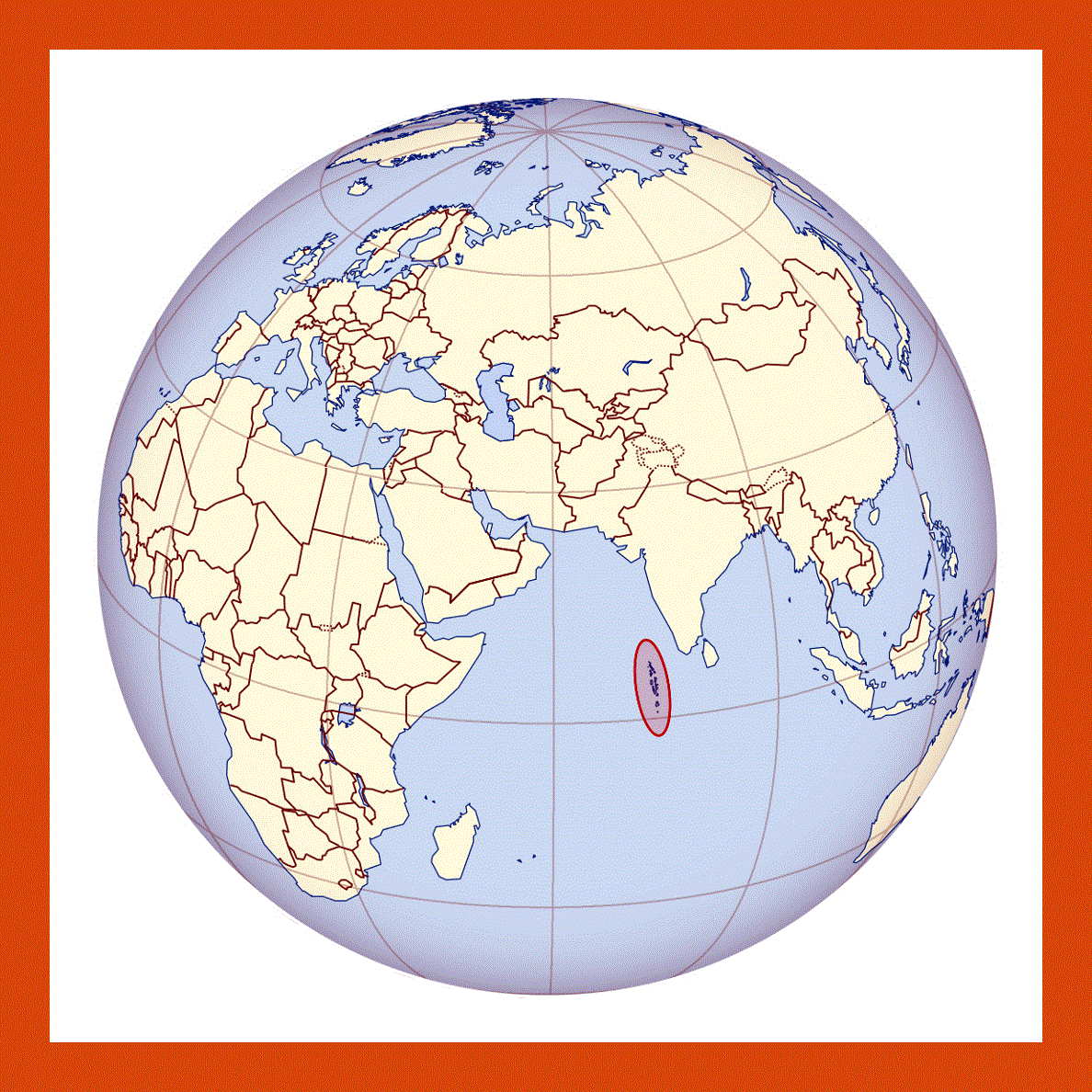 Location map of Maldives