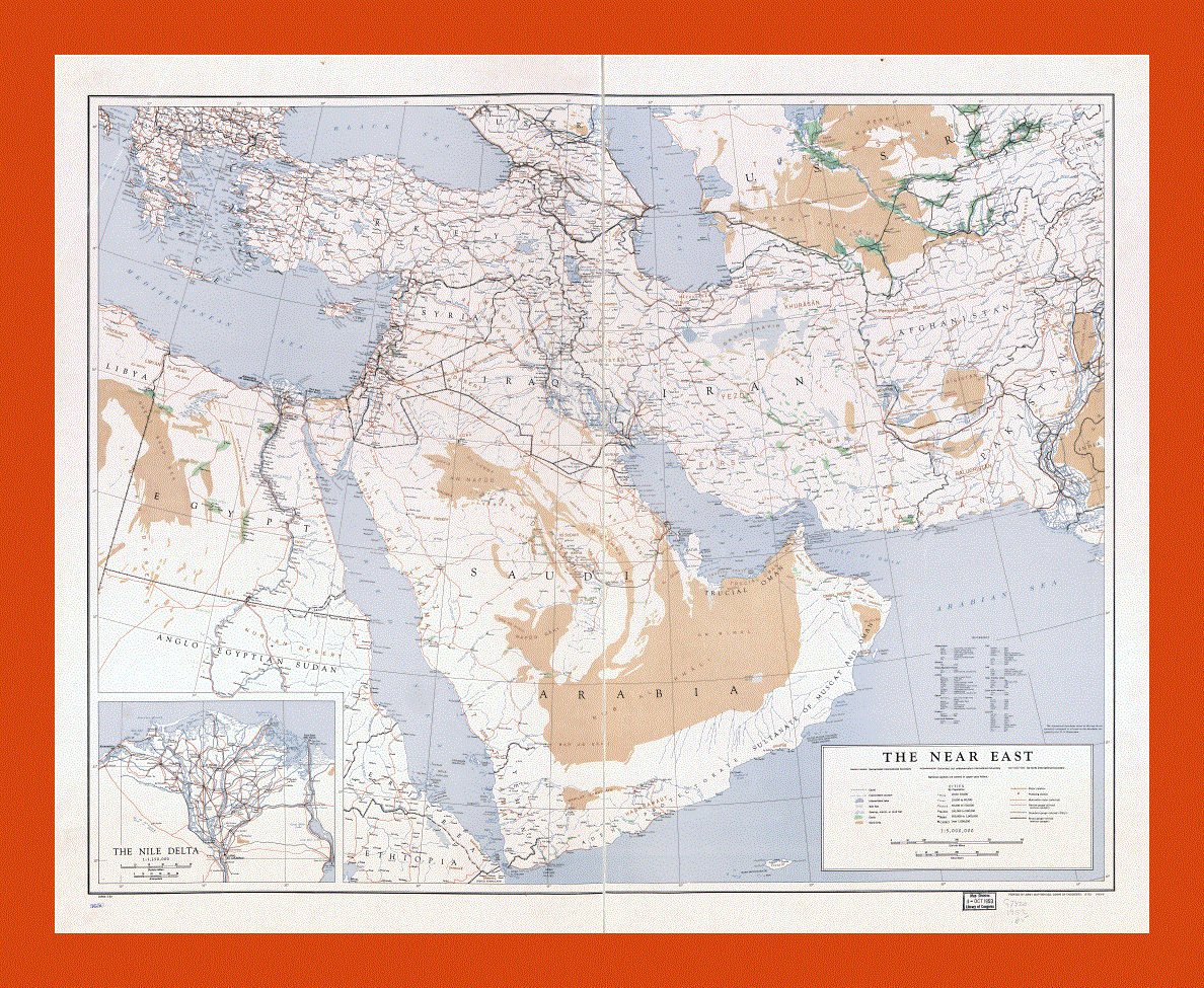 Map of the Near East - 1952