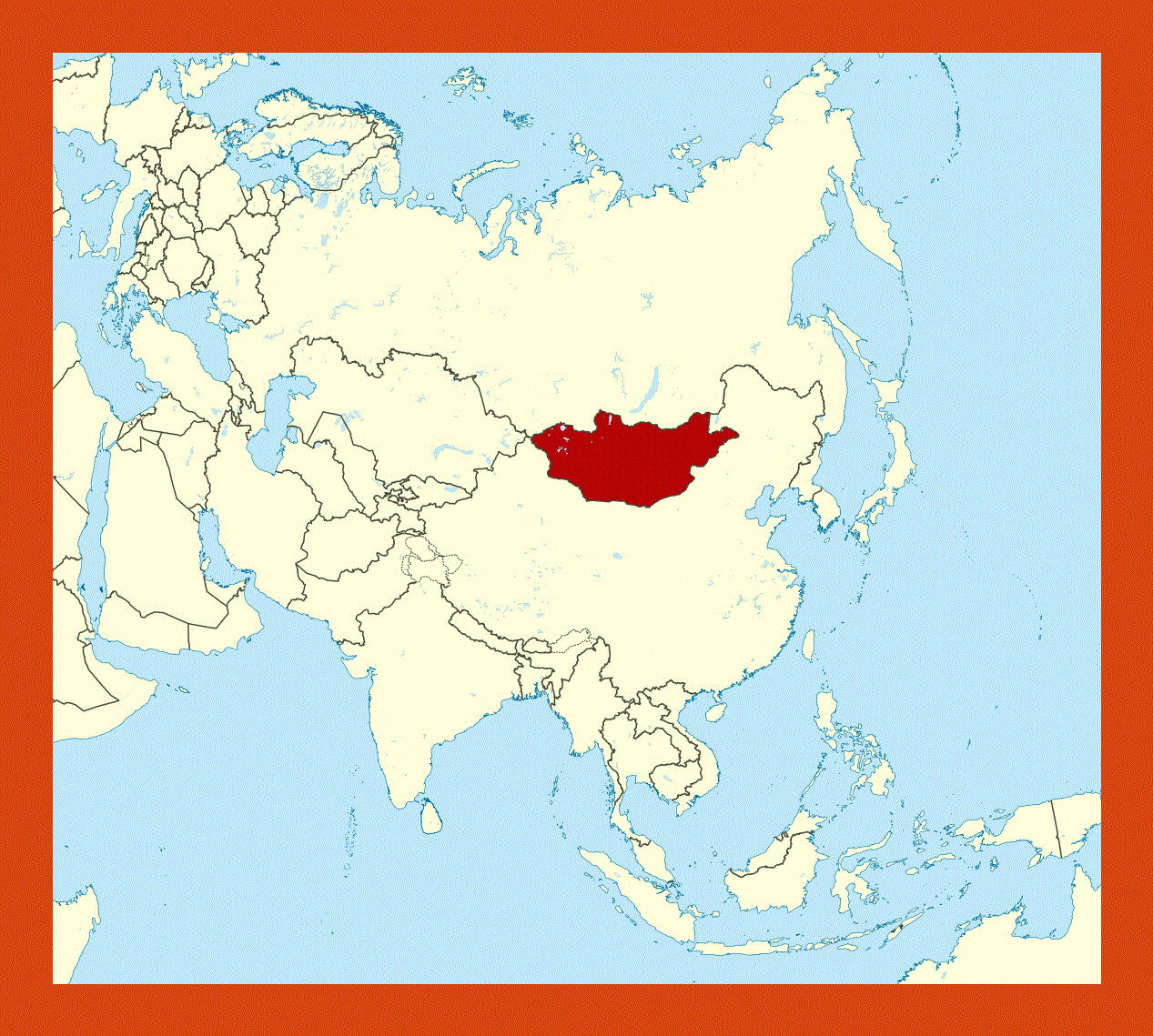 mongolian map