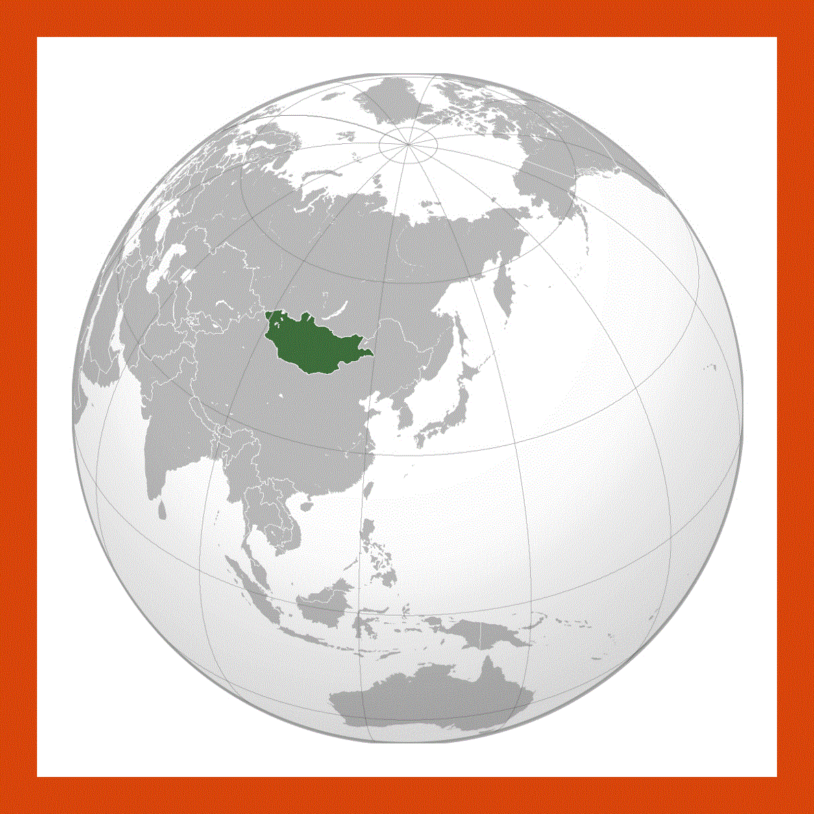 Location map of Mongolia