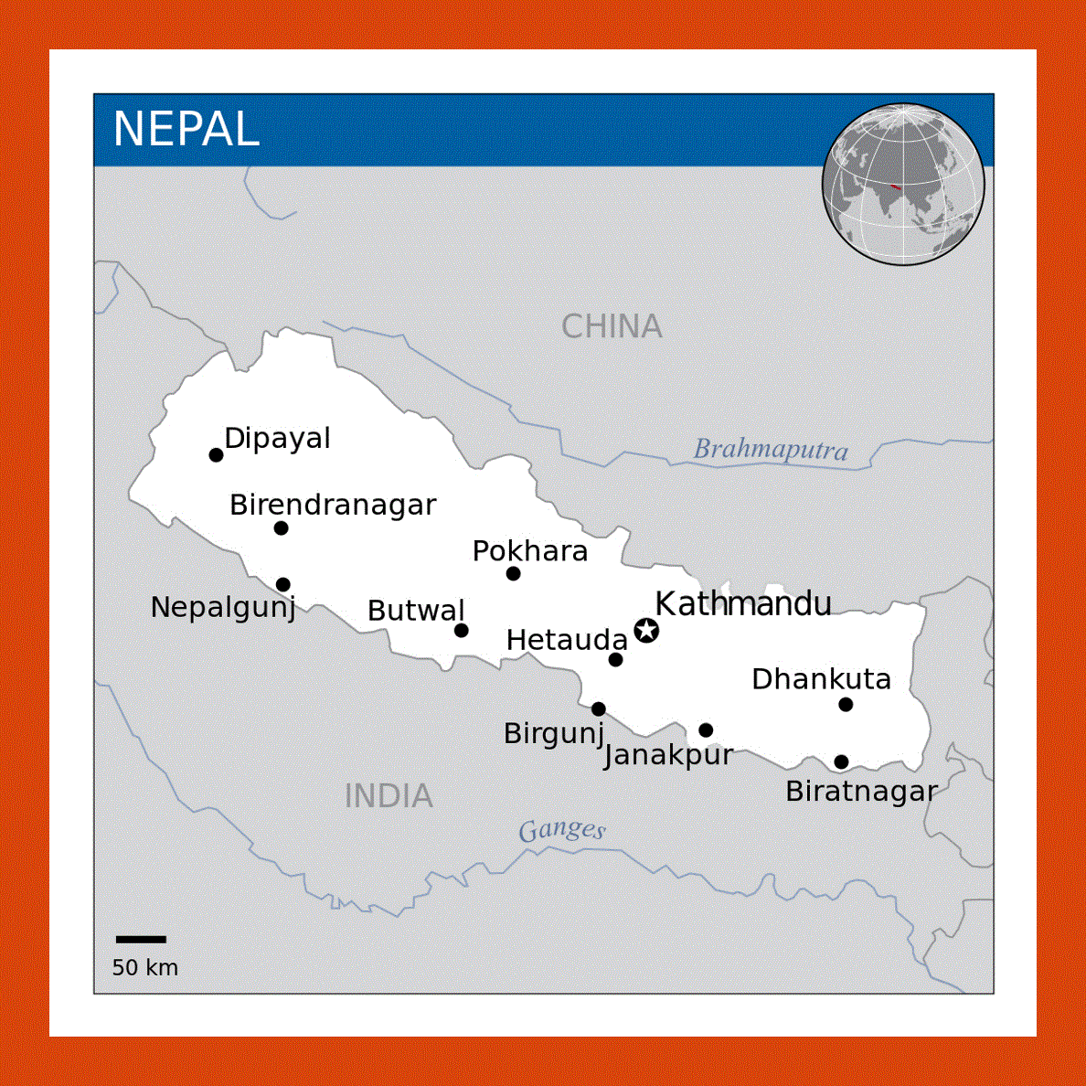 Map of Nepal