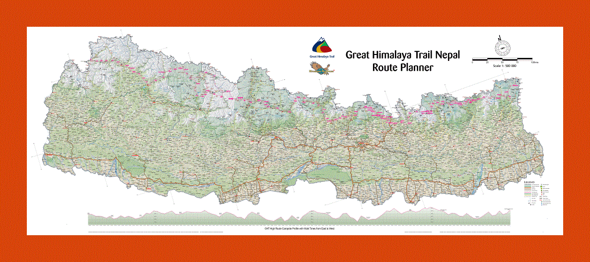 Tourist map of Nepal