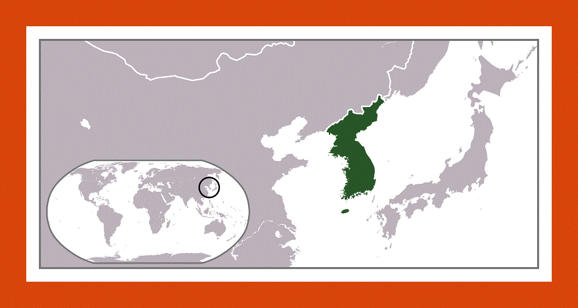 Location map of Korean Peninsula