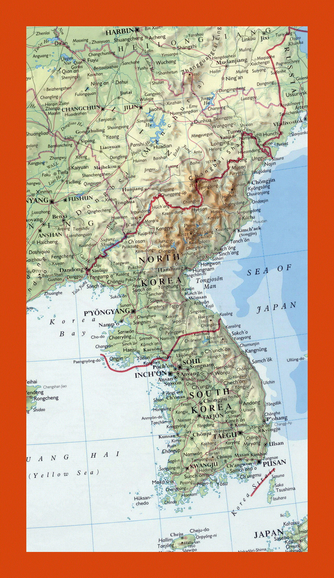 Map of Korean Peninsula