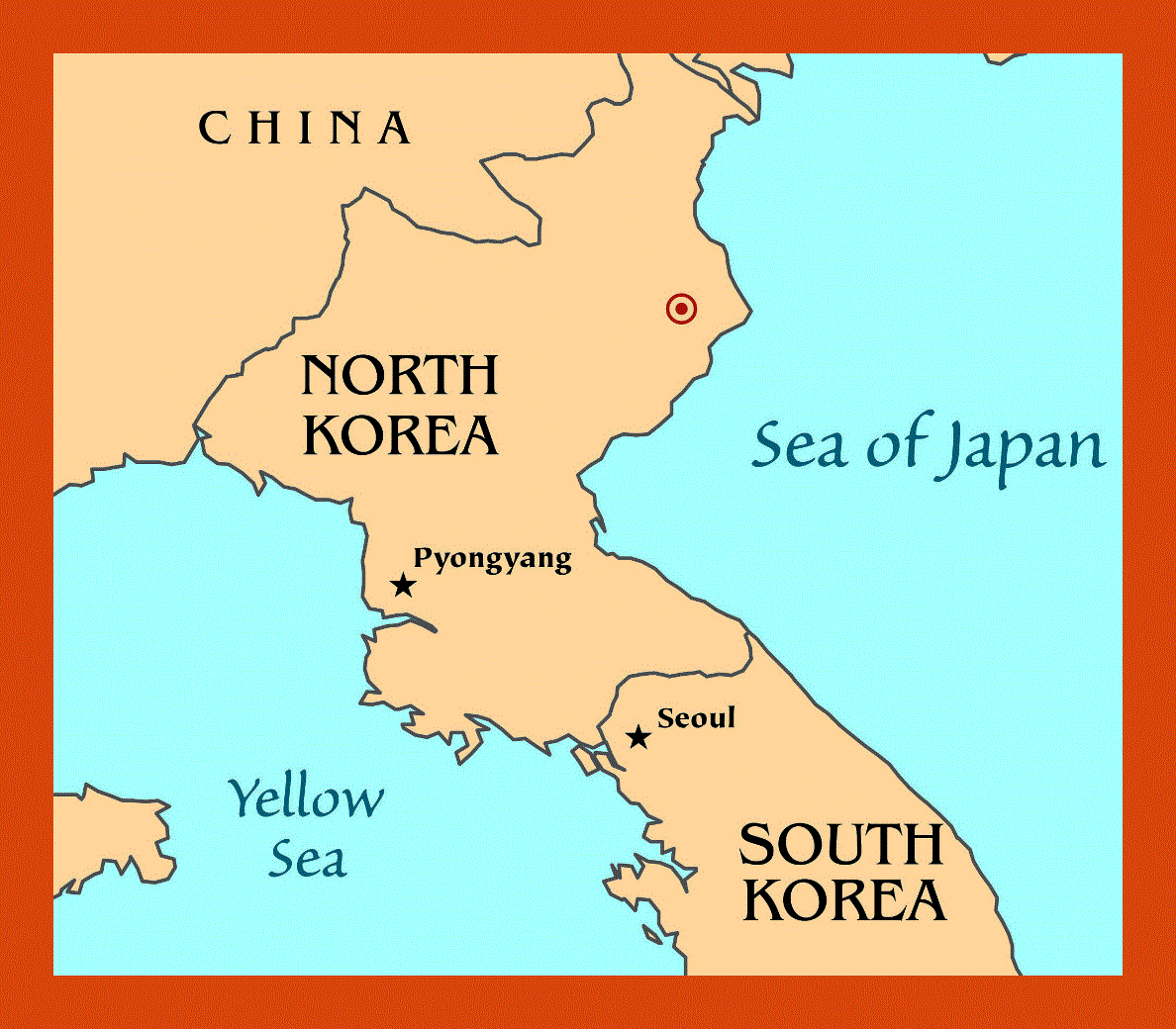 Map of North Korean nuclear test - 2006