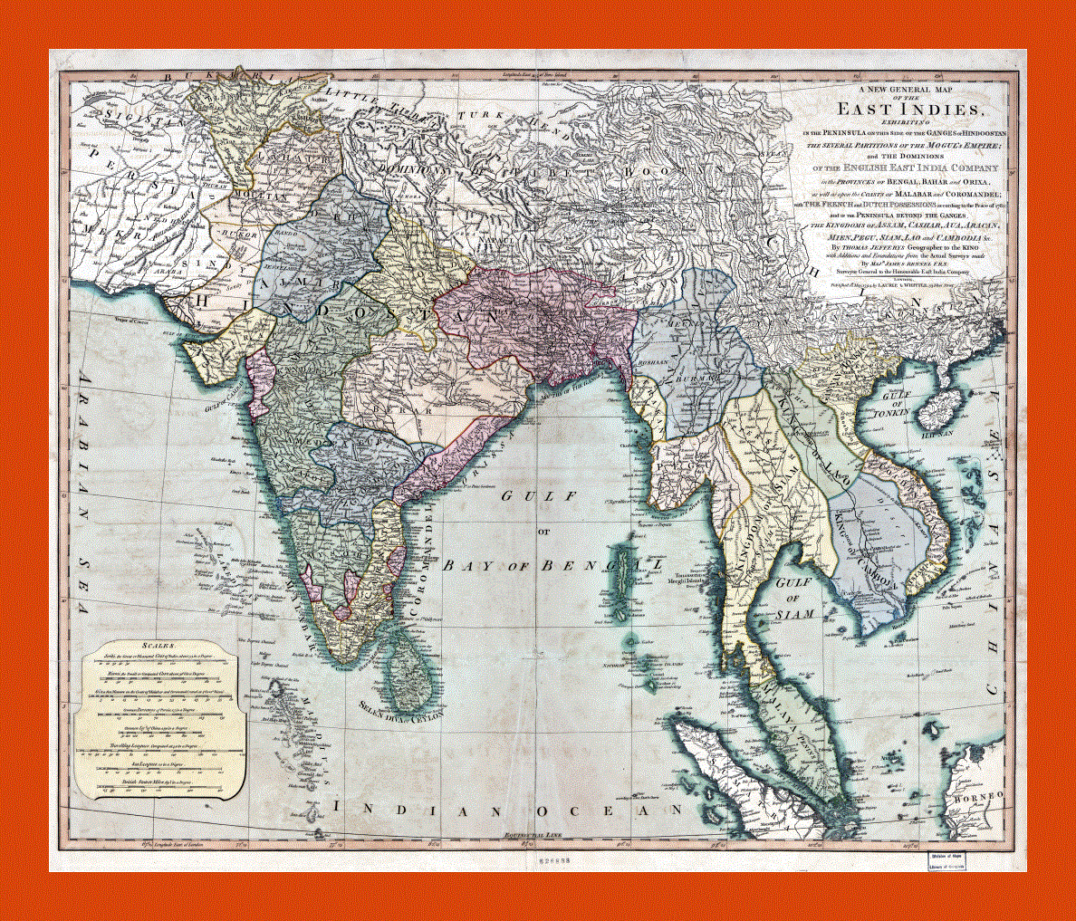 Antique general map of the East Indies - 1794