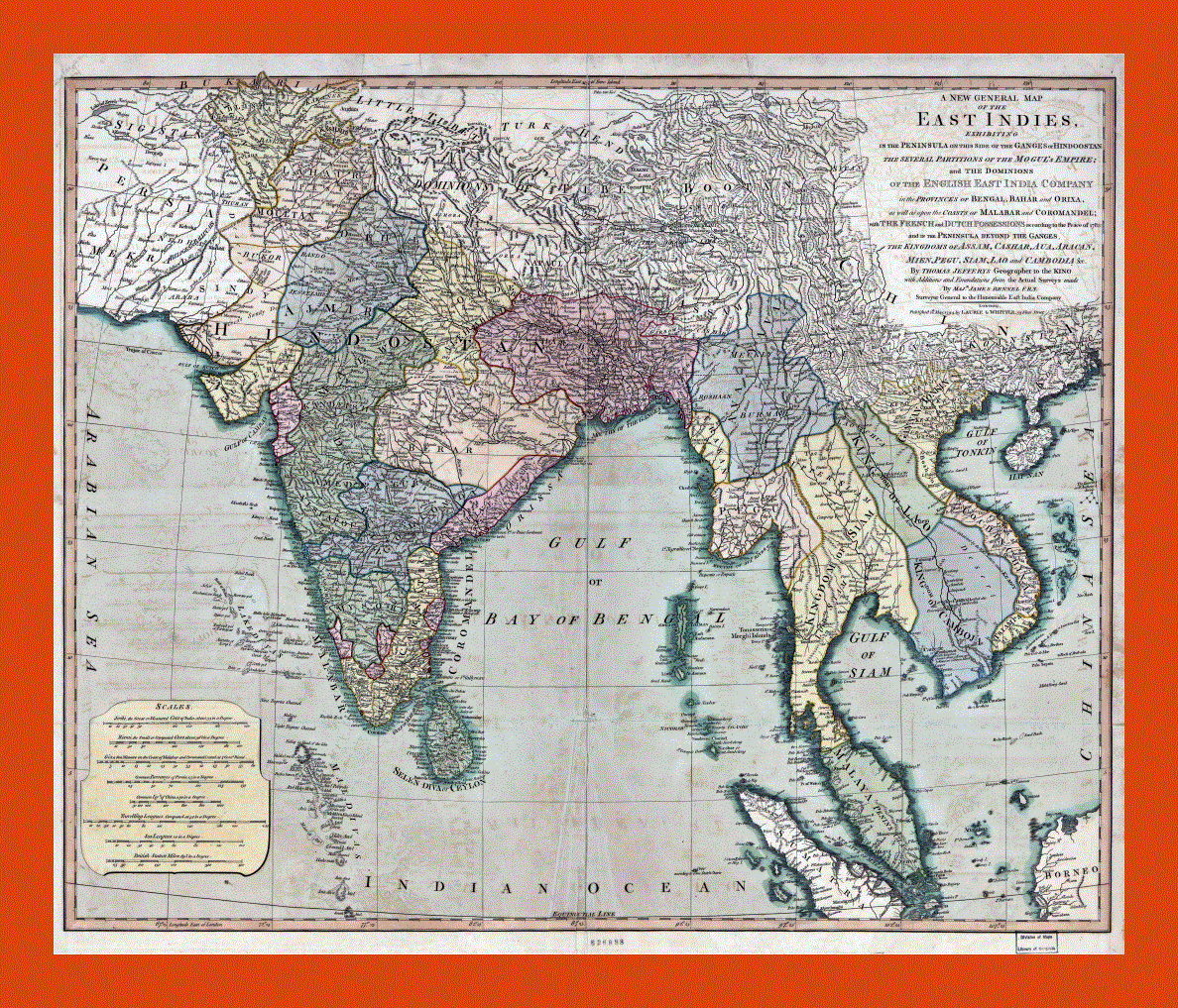 Antique general map of the East Indies - 1794