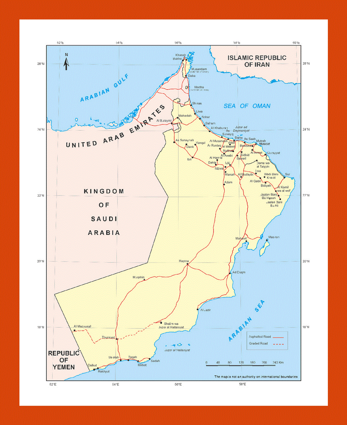 Map of Oman