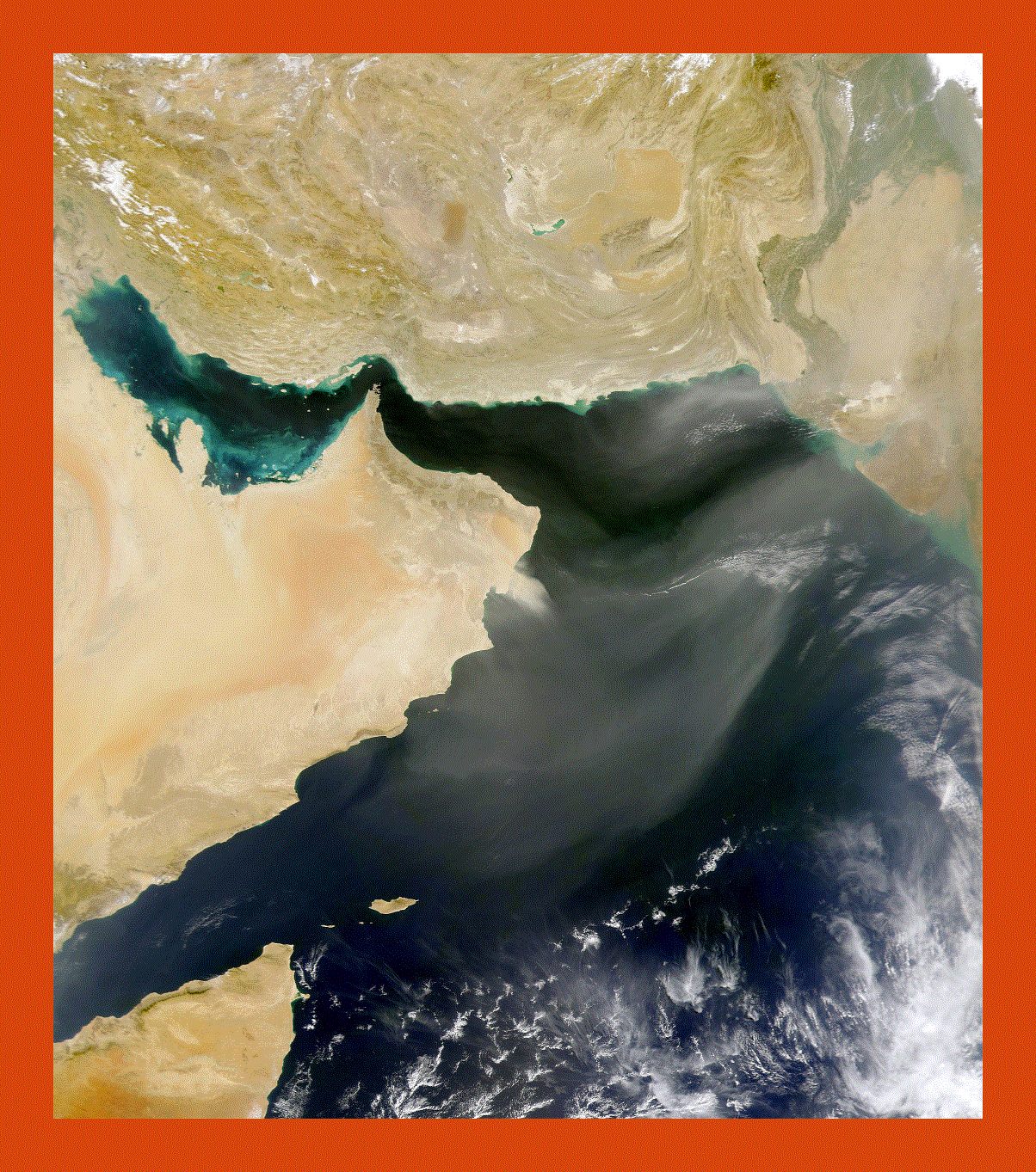 Satellite map of Oman