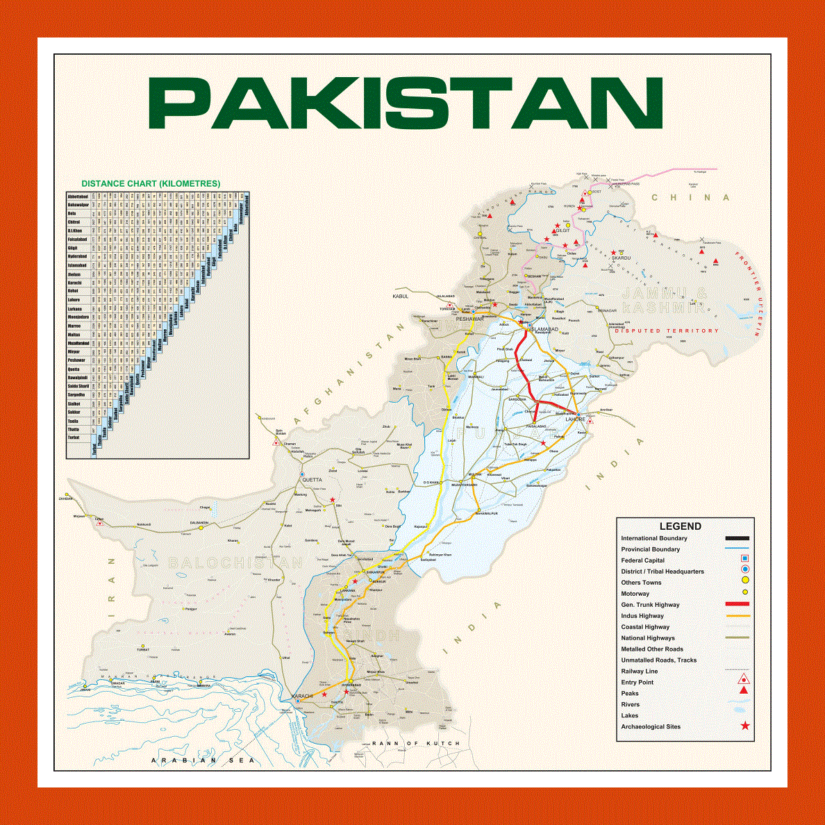 Map of Pakistan