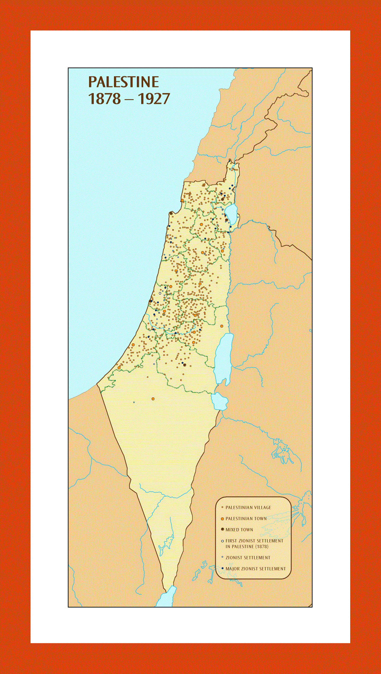 Map of Palestine - 1878-1927