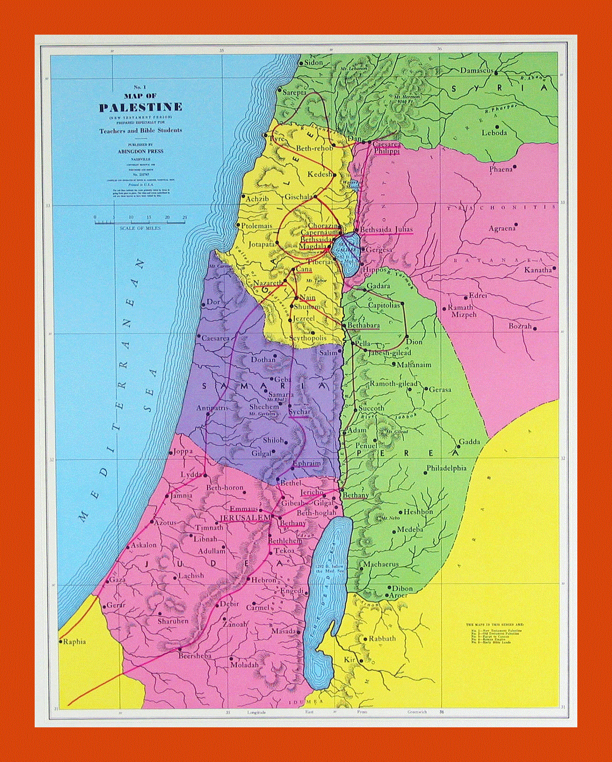 Map of Palestine New Testament Period