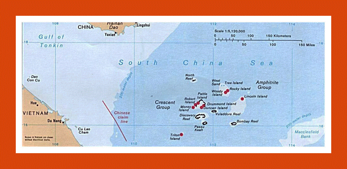 Political map of Paracel Islands