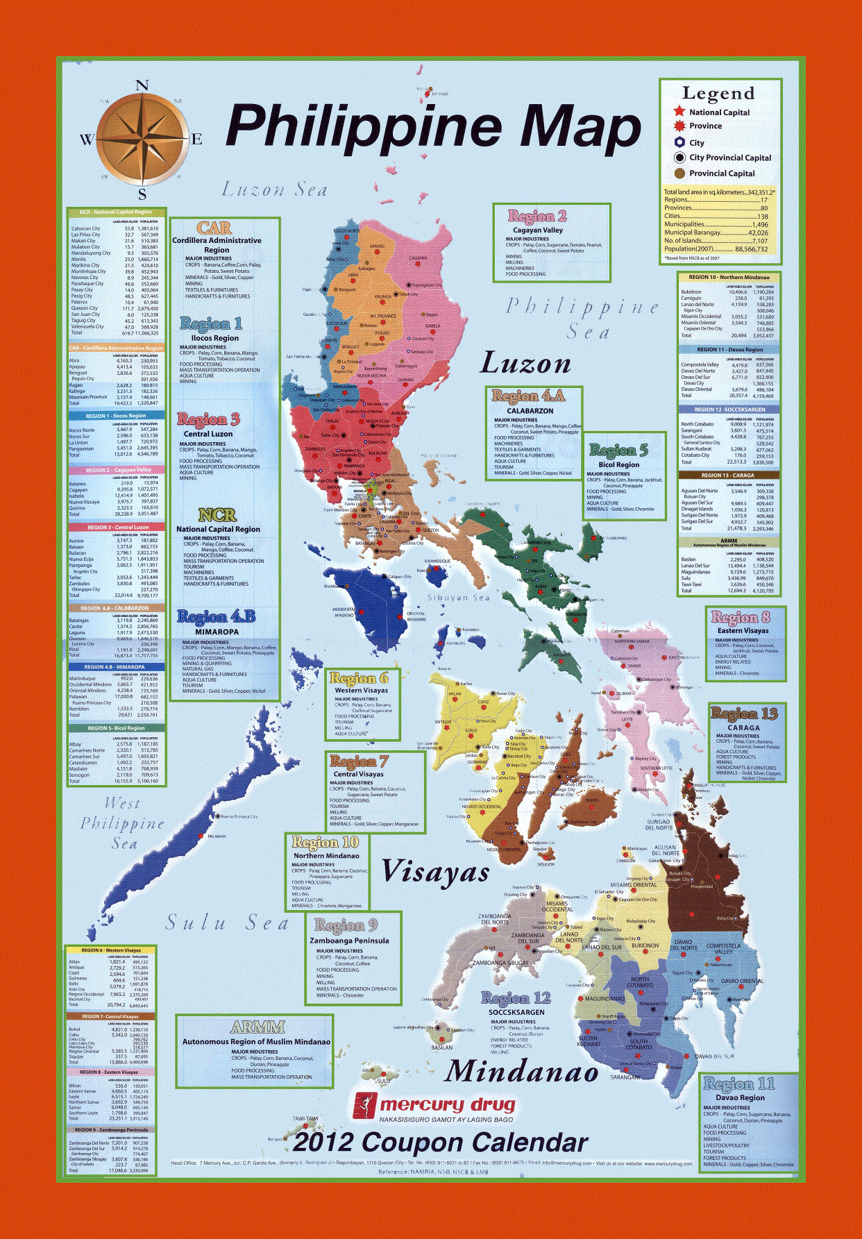 Administrative map of Philippines