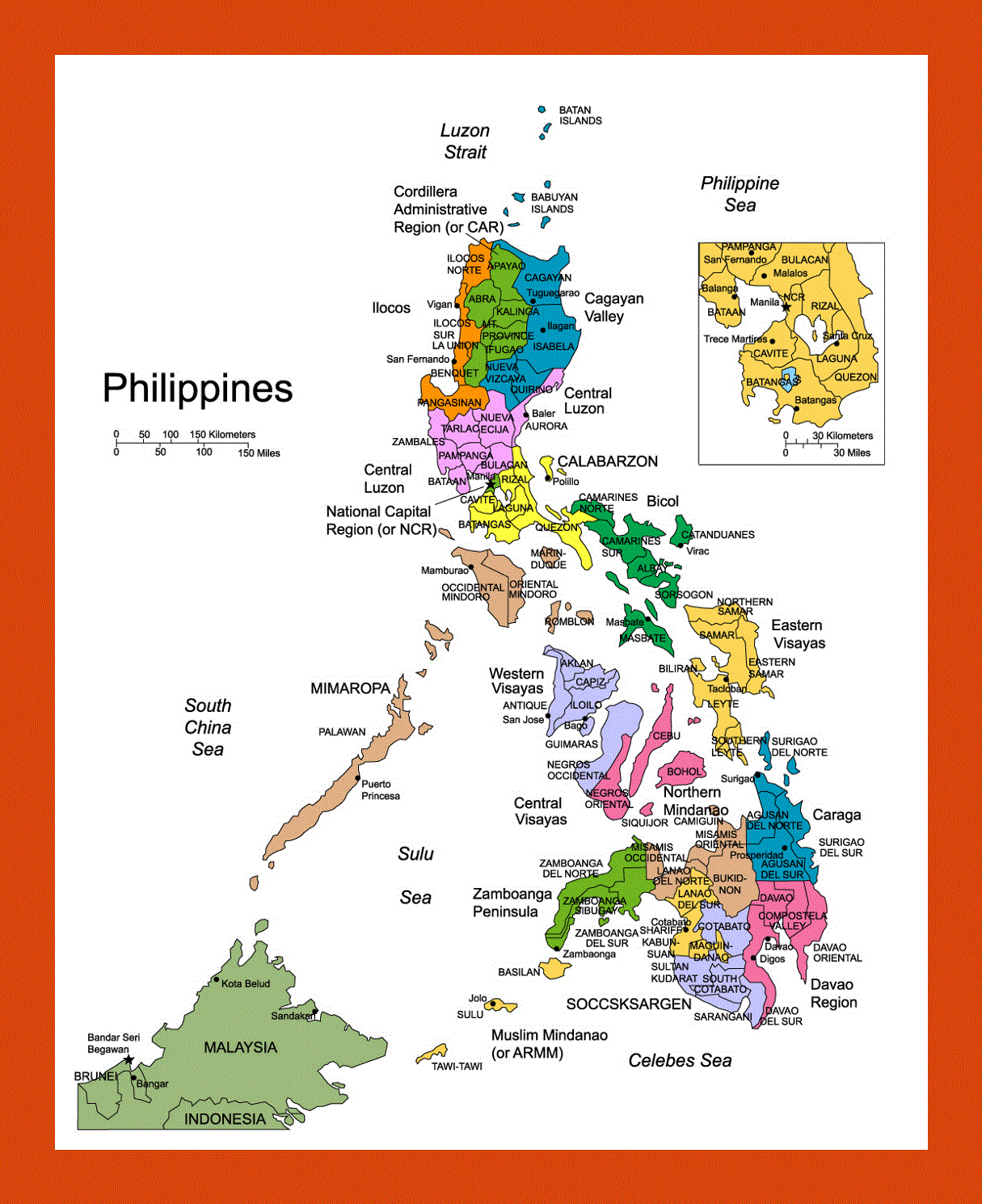 Administrative map of Philippines