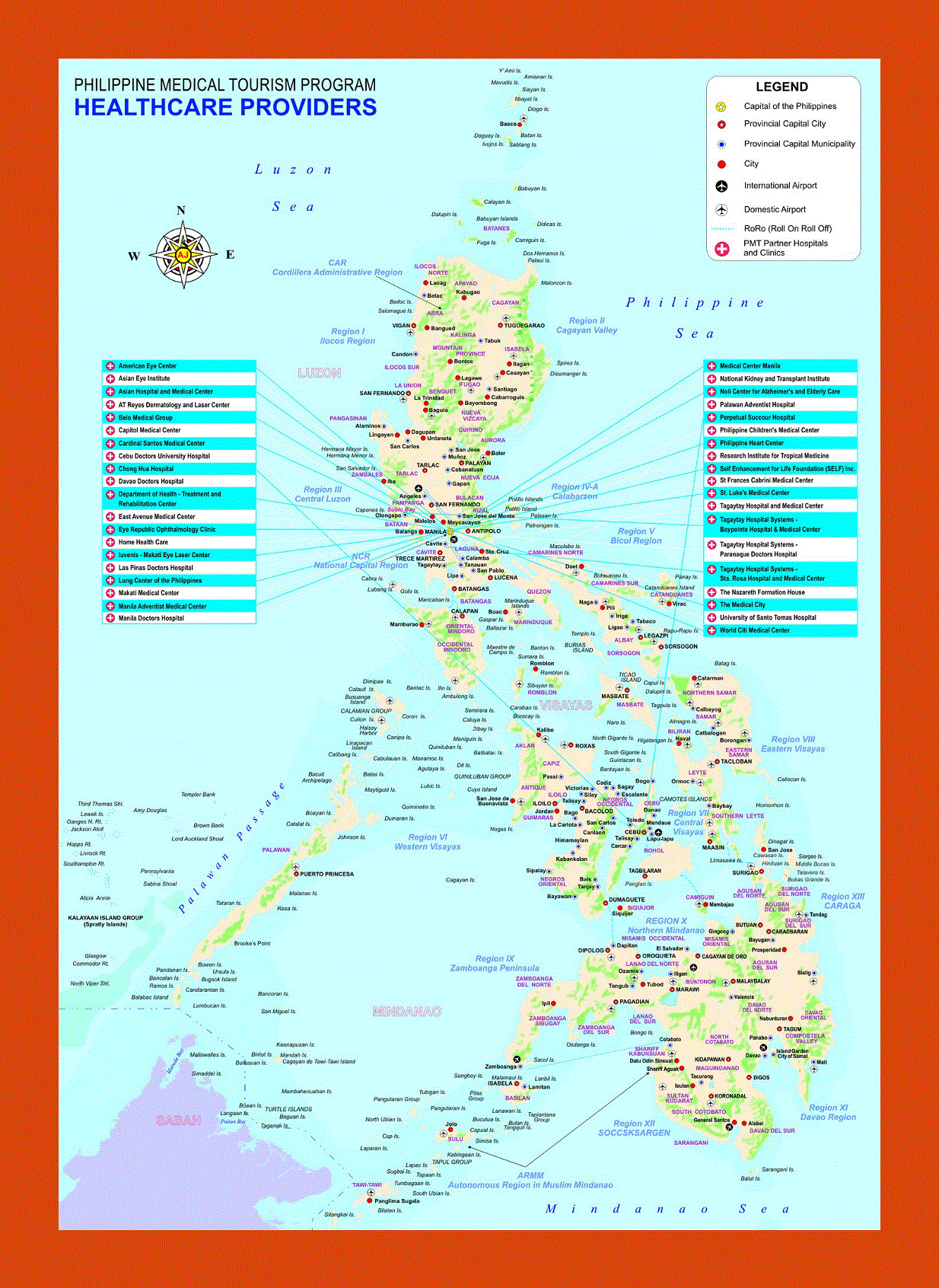 Philippine Medical Tourism Program map