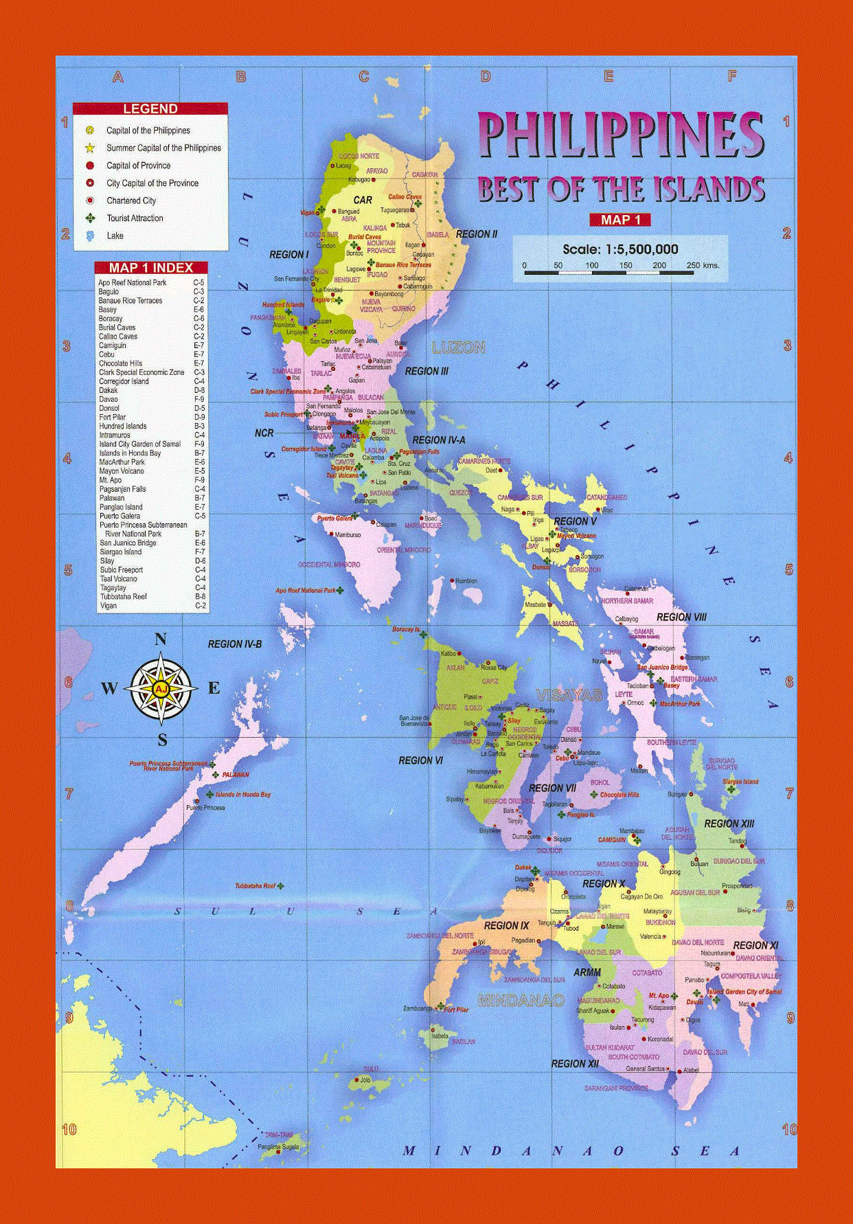 Political and administrative map of Philippines