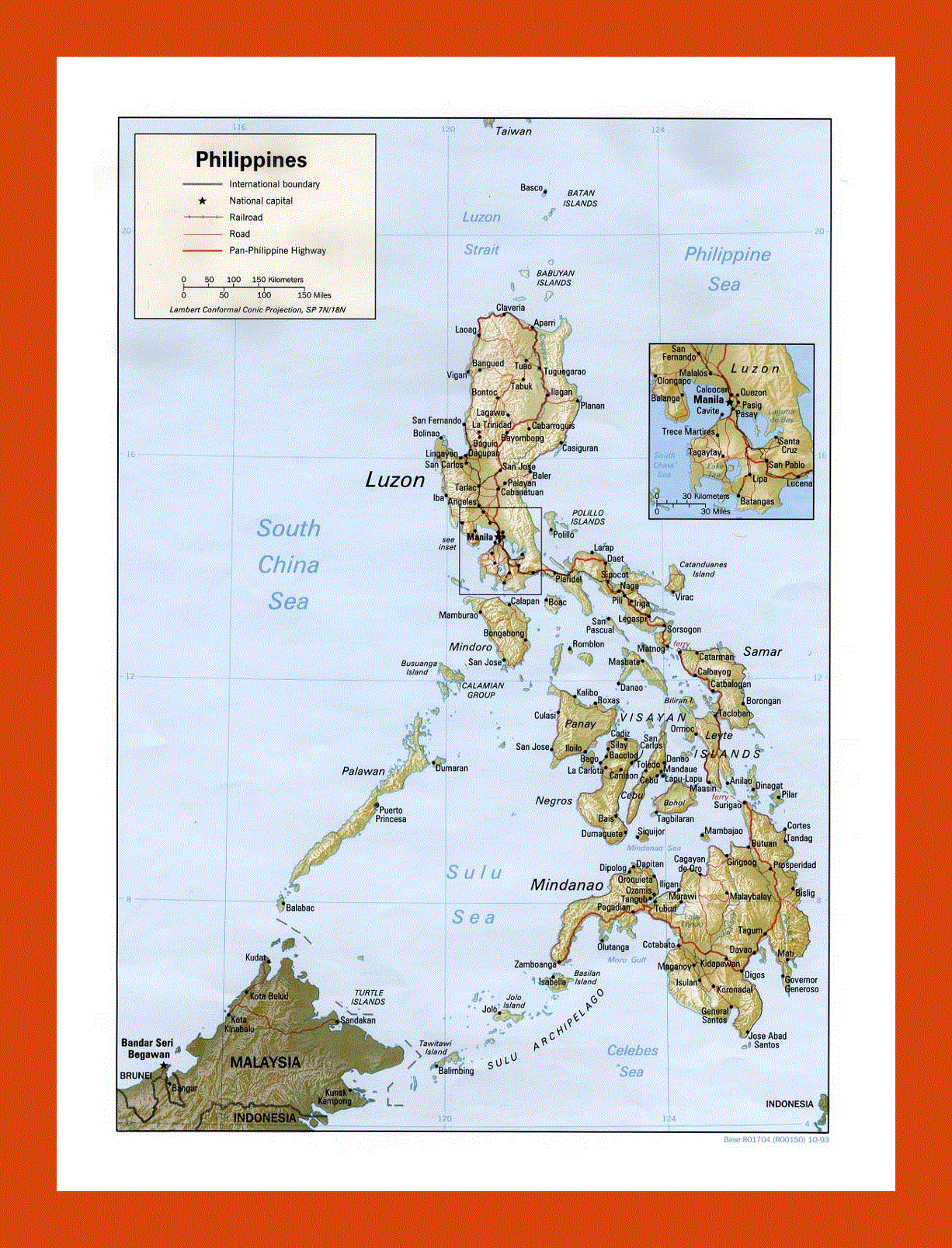 Political map of Philippines - 1993