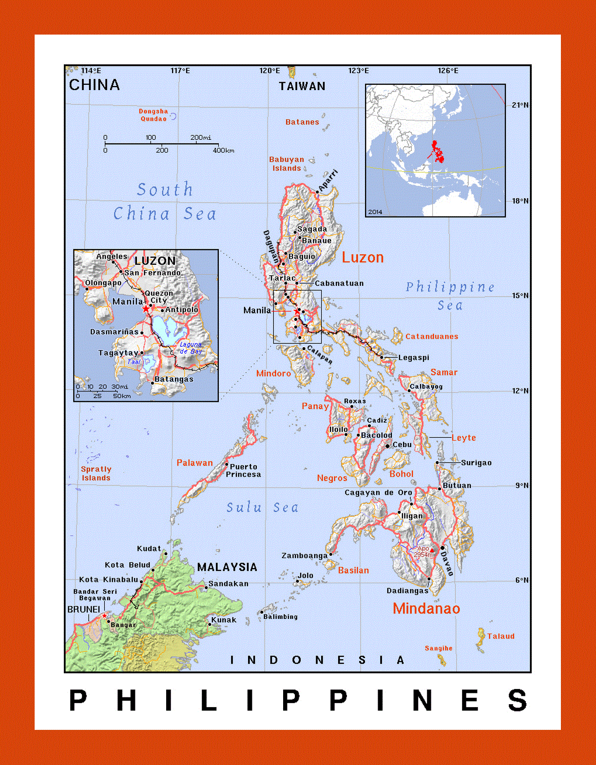 Political map of Philippines