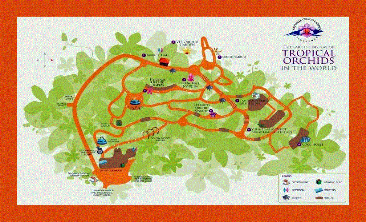 Botanic garden map of Singapore