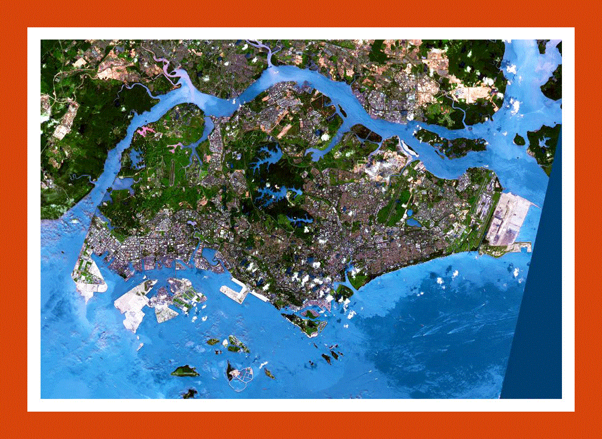 Satellite map of Singapore