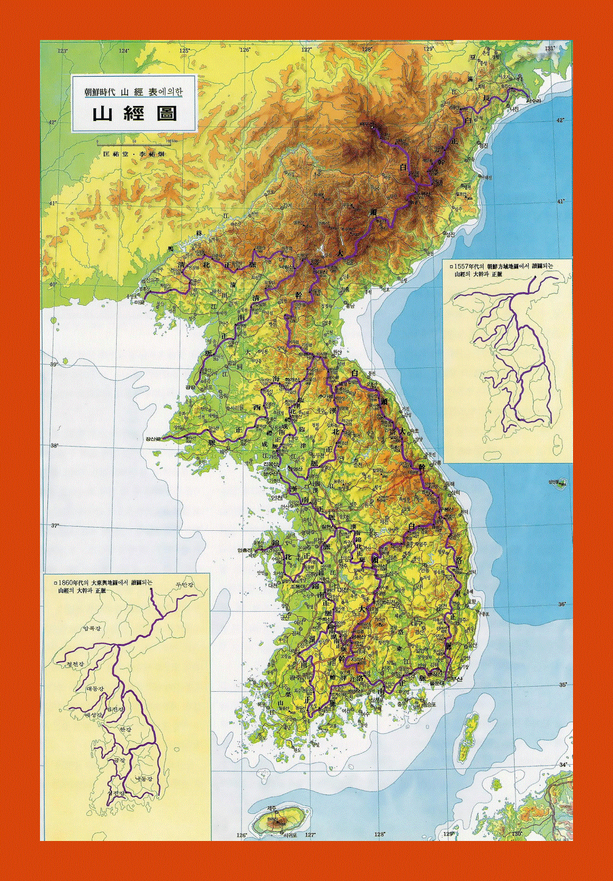 Elevation map of Korean Peninsula