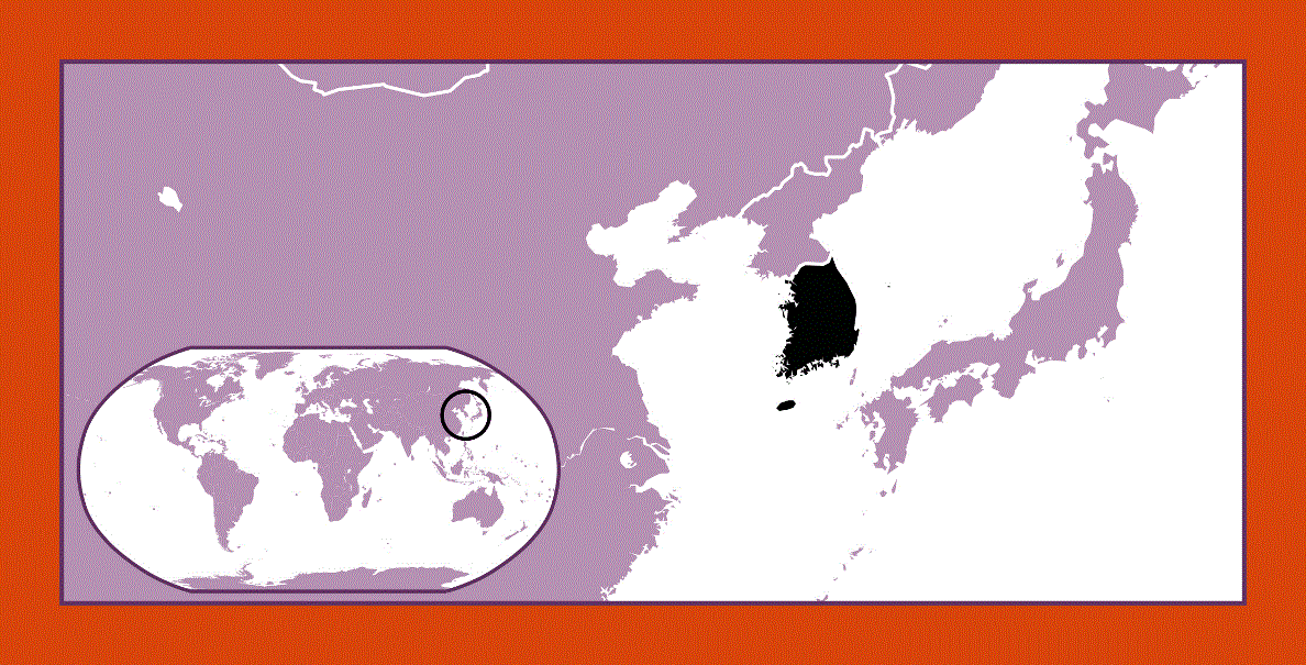Location map of South Korea