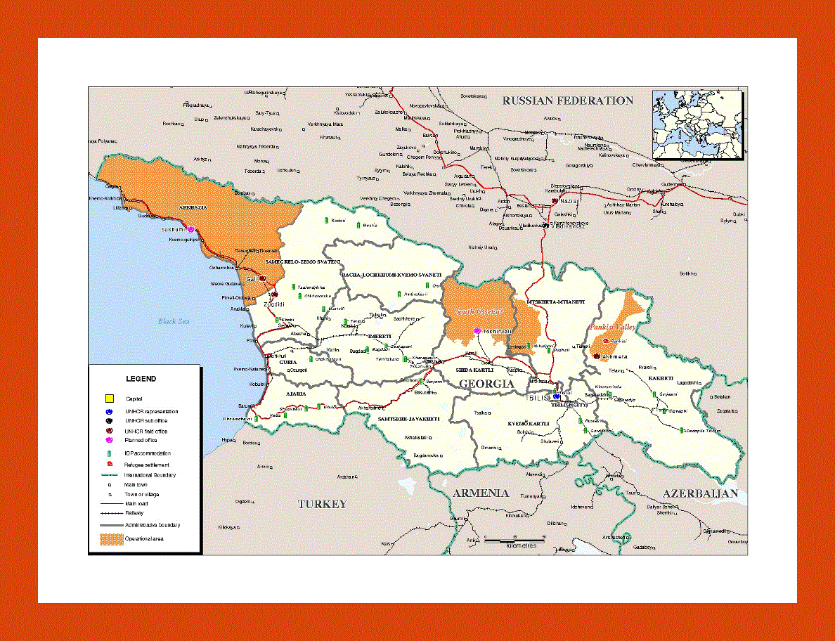 Administrative map of Georgia
