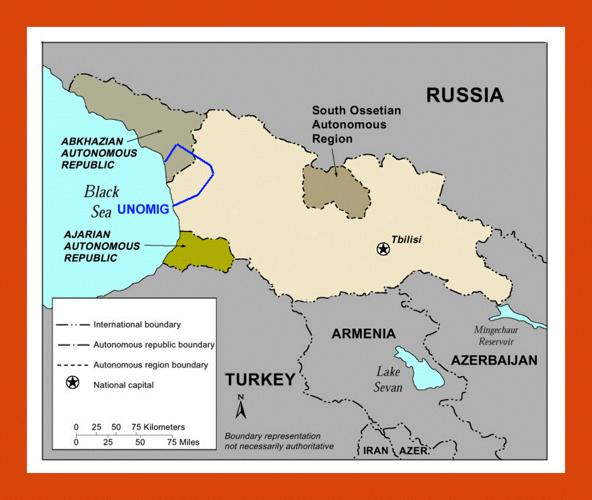 Political map of Georgia