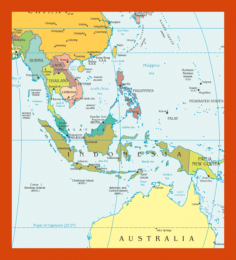 Political map of Southeast Asia | Maps of Southeast Asia | Maps of Asia ...
