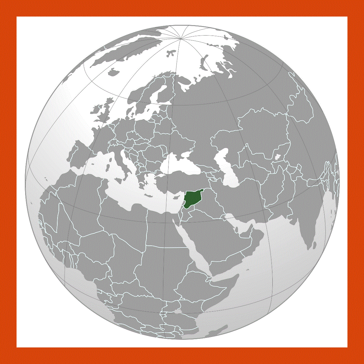 Location map of Syria