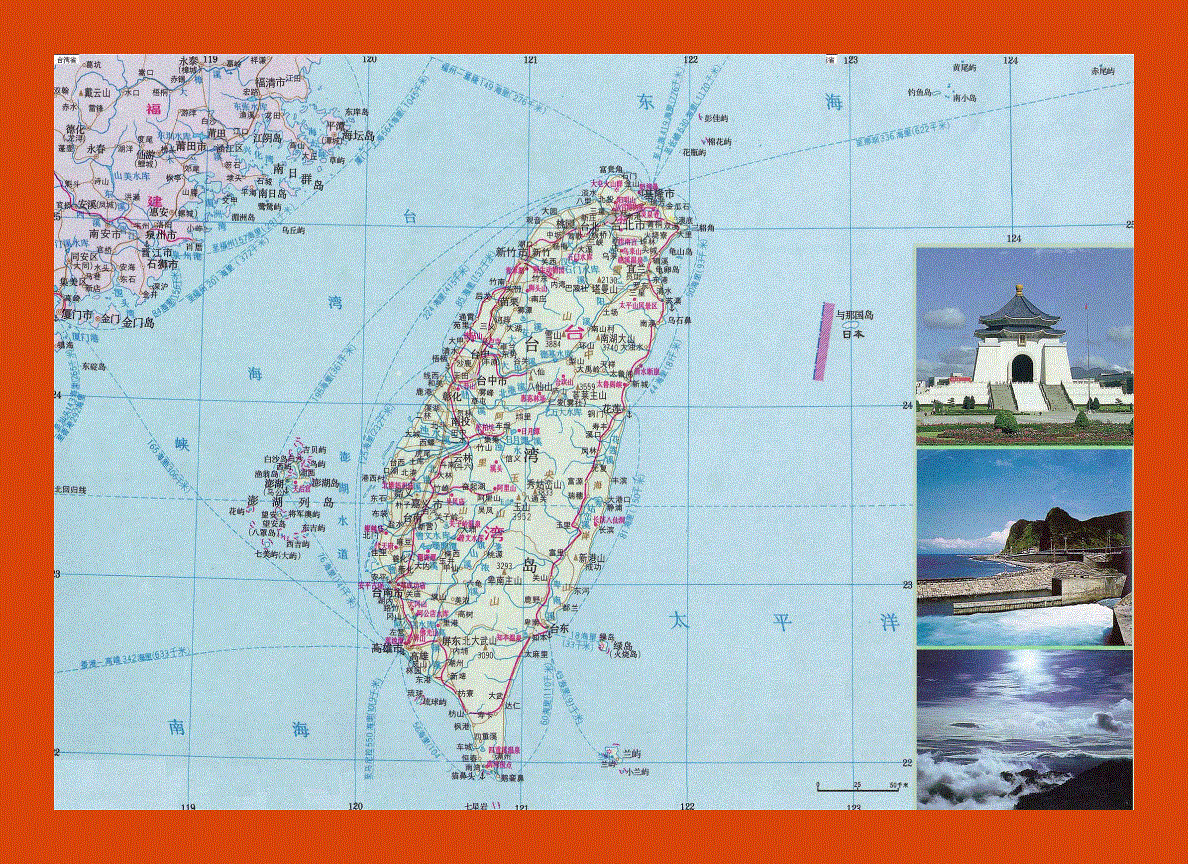 Map of Taiwan in chinese